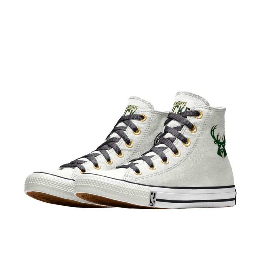 Femme Converse Basketball | Custom Chuck Taylor All Star Nba By You - Milwaukee Bucks