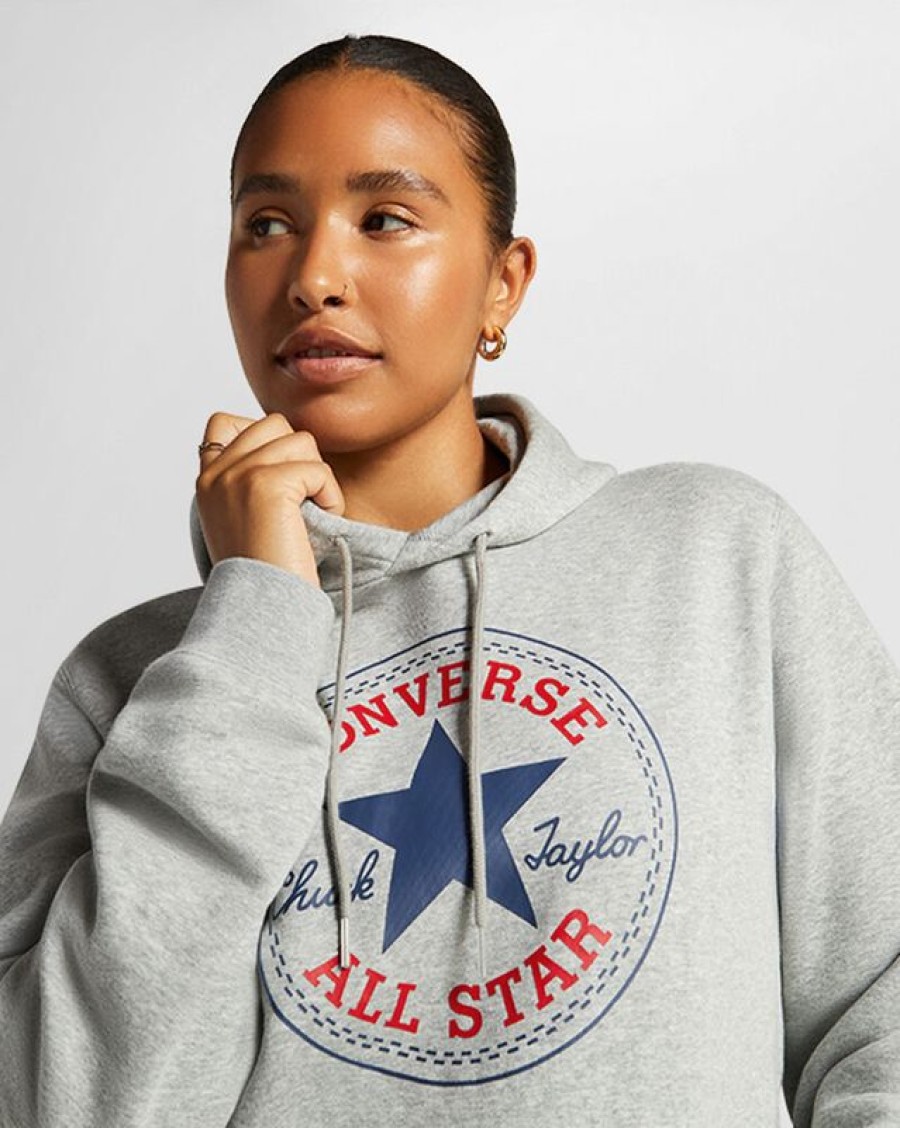 Homme Converse Vestes Et Sweat-Shirts | Converse Go-To All Star Patch Standard Fit Fleece Pullover Hoodie