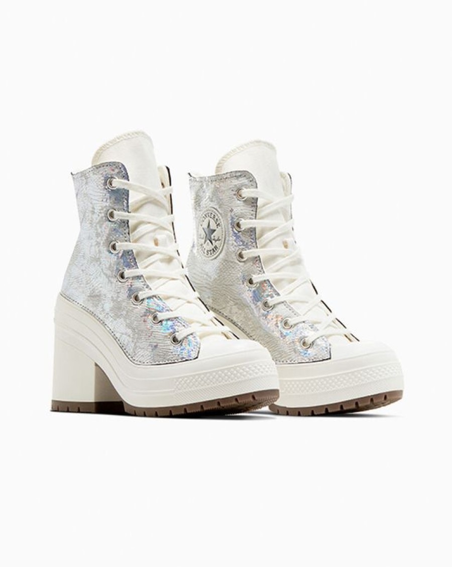 Femme Converse Plateformes | Chuck 70 De Luxe Heel Metallic