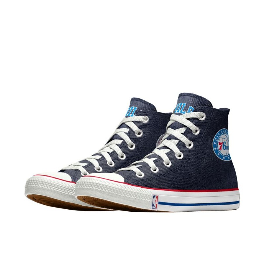 Femme Converse Basketball | Custom Chuck Taylor All Star Nba By You - Philadelphia 76Ers