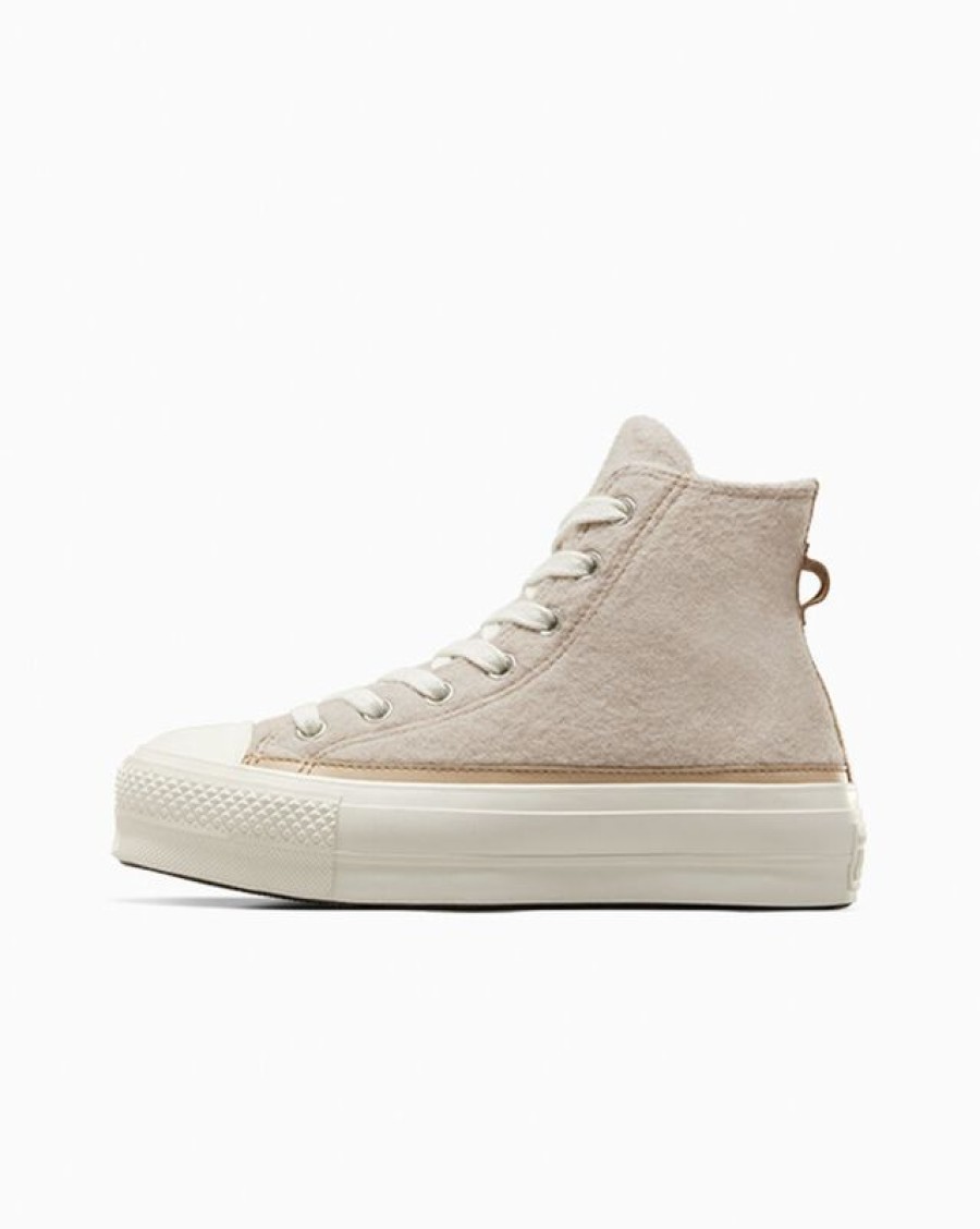 Femme Converse Montantes | Chuck Taylor All Star Lift Platform Faux Mohair