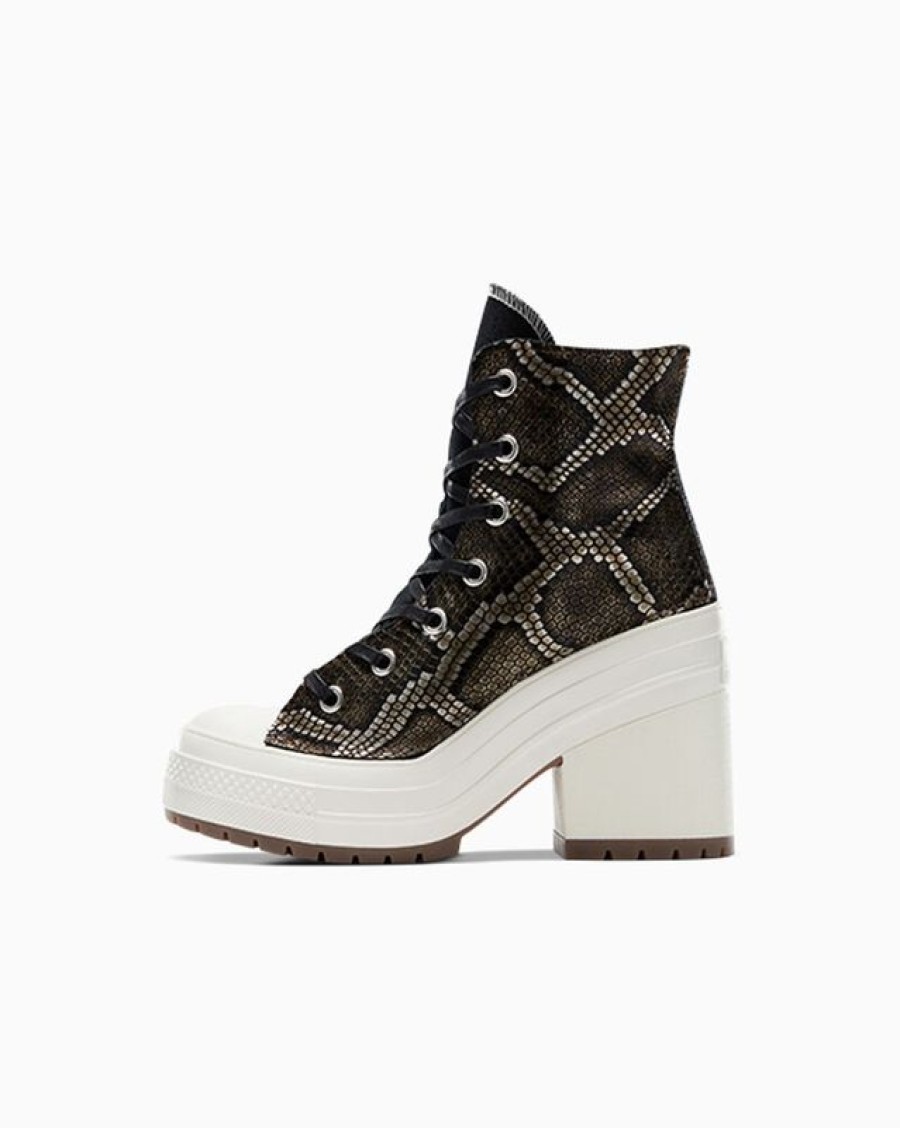 Femme Converse Plateformes | Chuck 70 De Luxe Heel Snakeskin