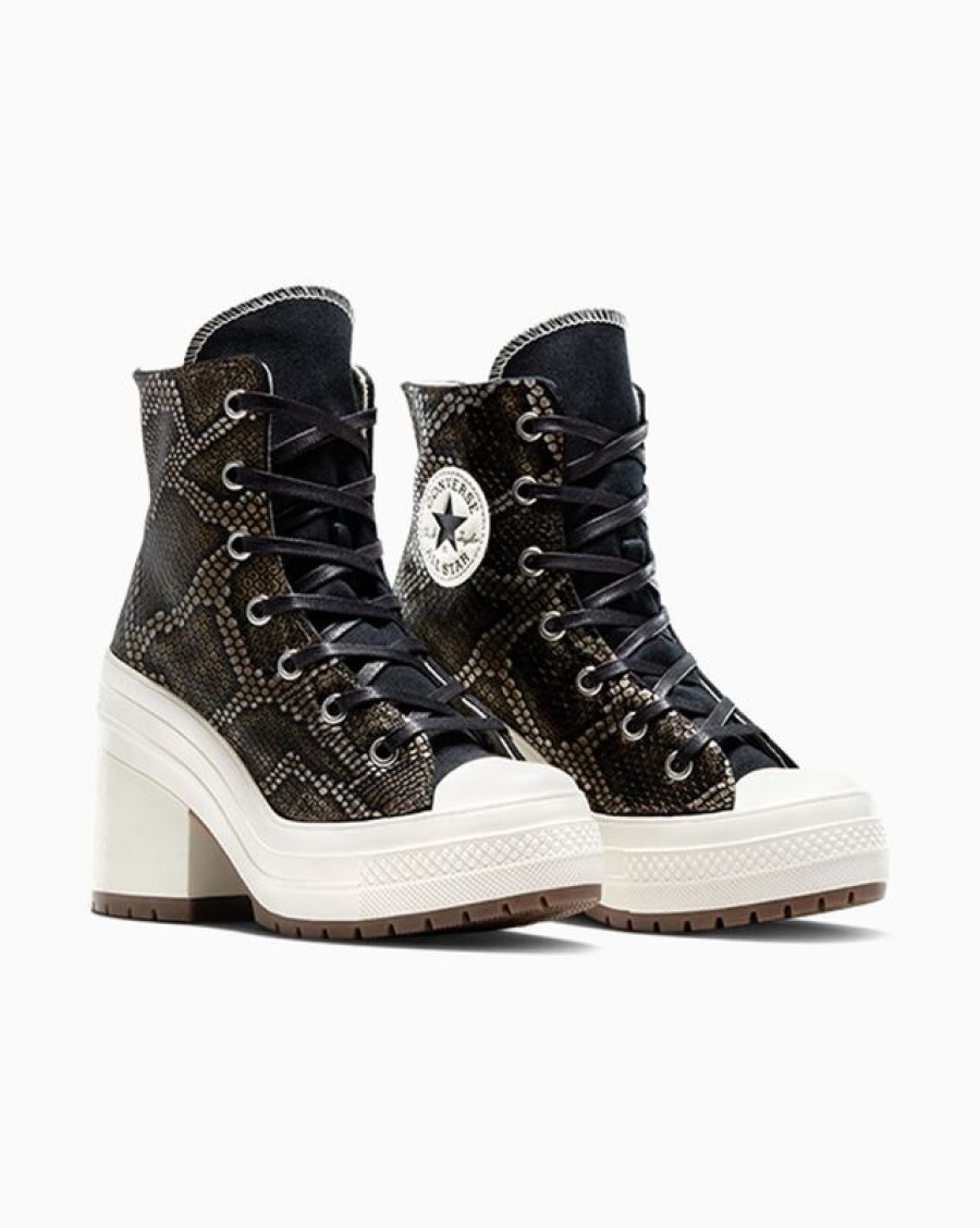 Femme Converse Plateformes | Chuck 70 De Luxe Heel Snakeskin