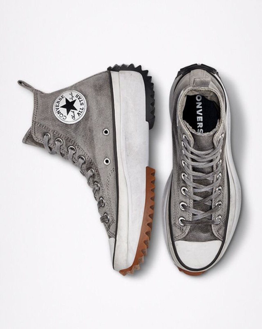 Homme Converse Plateformes | Run Star Hike Smoked Canvas