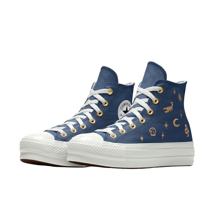 Femme Converse Montantes | Custom Chuck Taylor All Star Lift Platform Embroidery By You