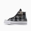 Femme Converse Montantes | Chuck Taylor All Star Lift Platform Faux Leather & Tartan