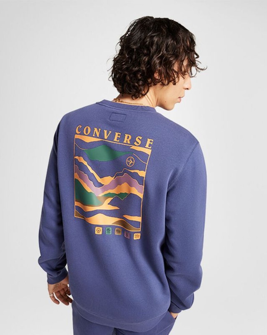 Homme Converse Vestes Et Sweat-Shirts | All Star Winter Art Crew