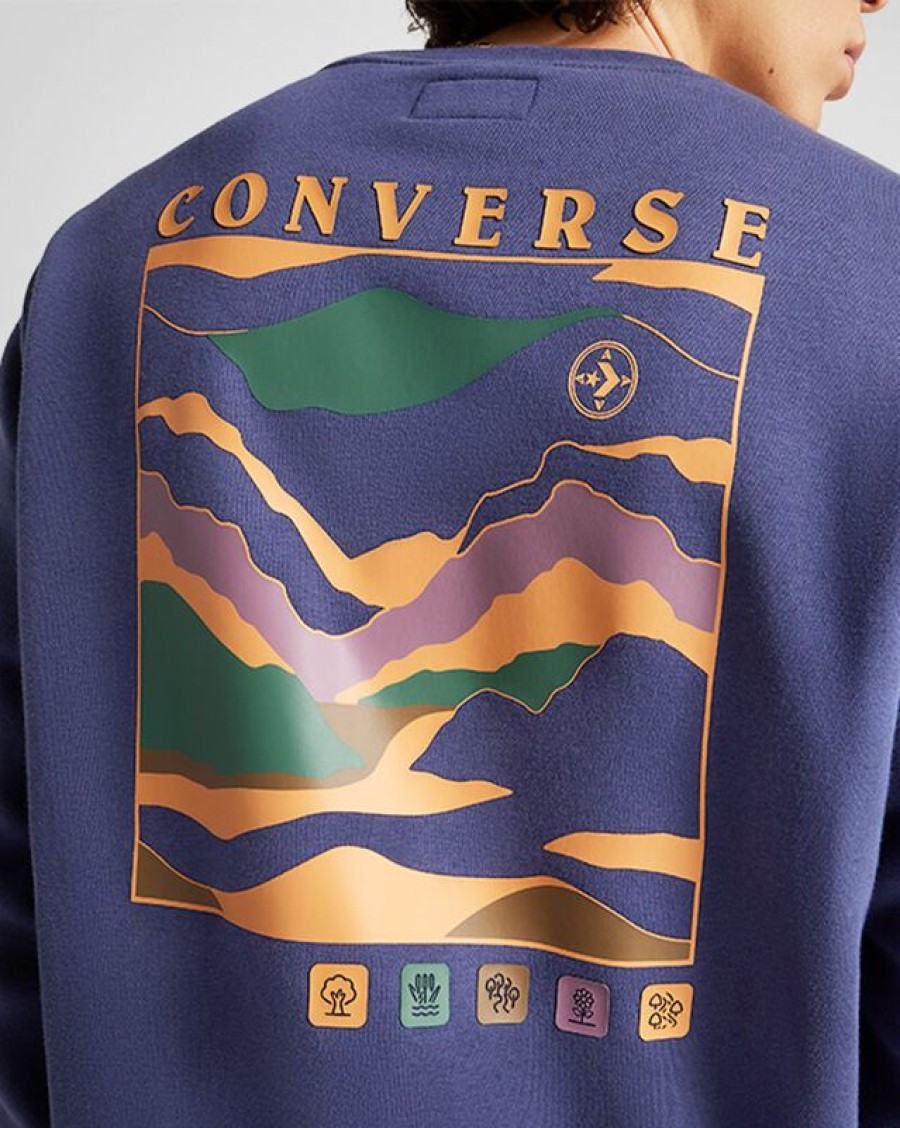 Homme Converse Vestes Et Sweat-Shirts | All Star Winter Art Crew