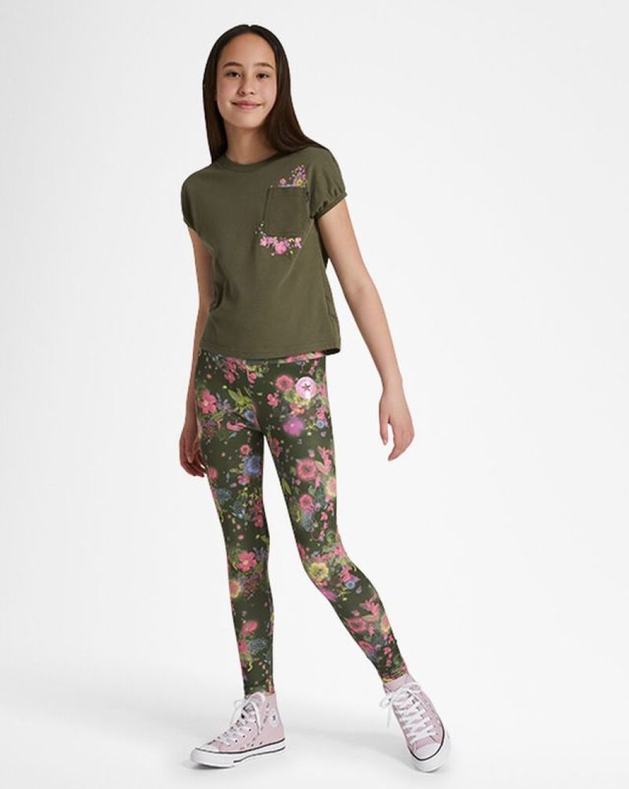 Enfant Converse Pantalons Et Shorts | High-Rise Floral Leggings